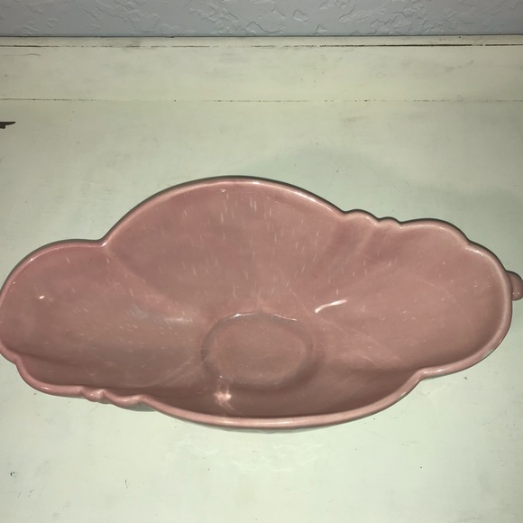 Royal Haeger Console Bowl Pink Aqua Seashell R 476 - Picture 8 of 8